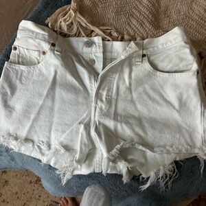 Levi's White Jean Shorts for Women